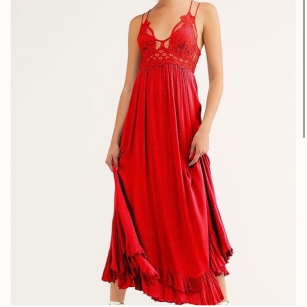 Free People Adella Maxi XS red